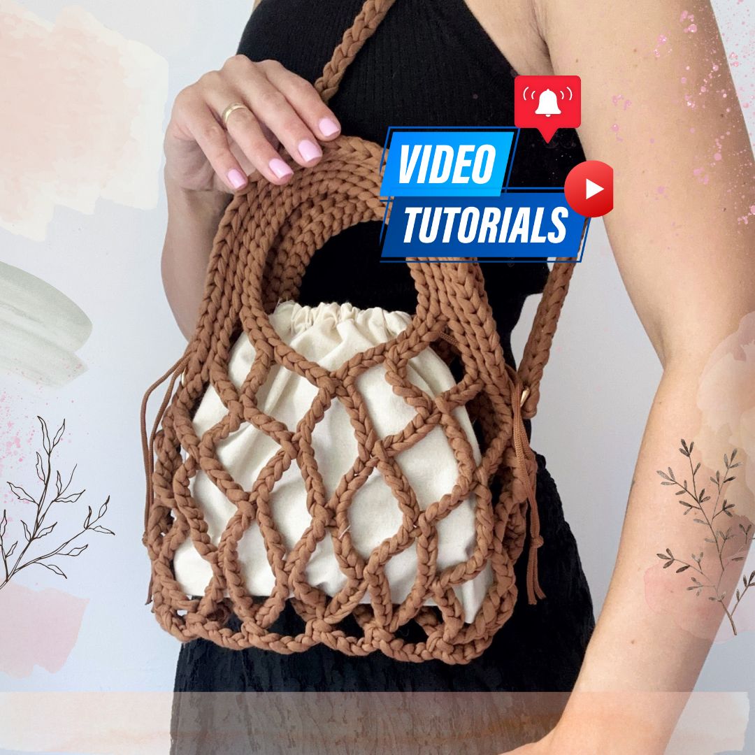 Crochet Tote Macrame Tote Bag Tutorial Macrame Shoulder Bag PDF